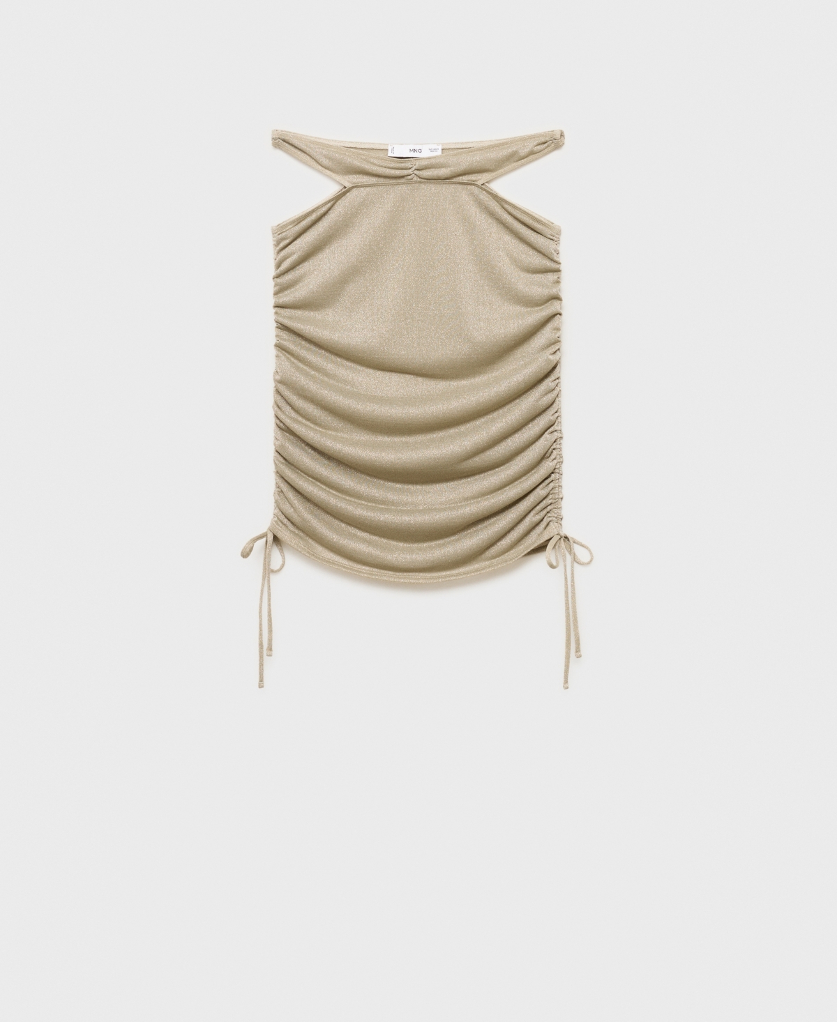 Mango Women's Lurex Cut-out Gathered Skirt In Gray