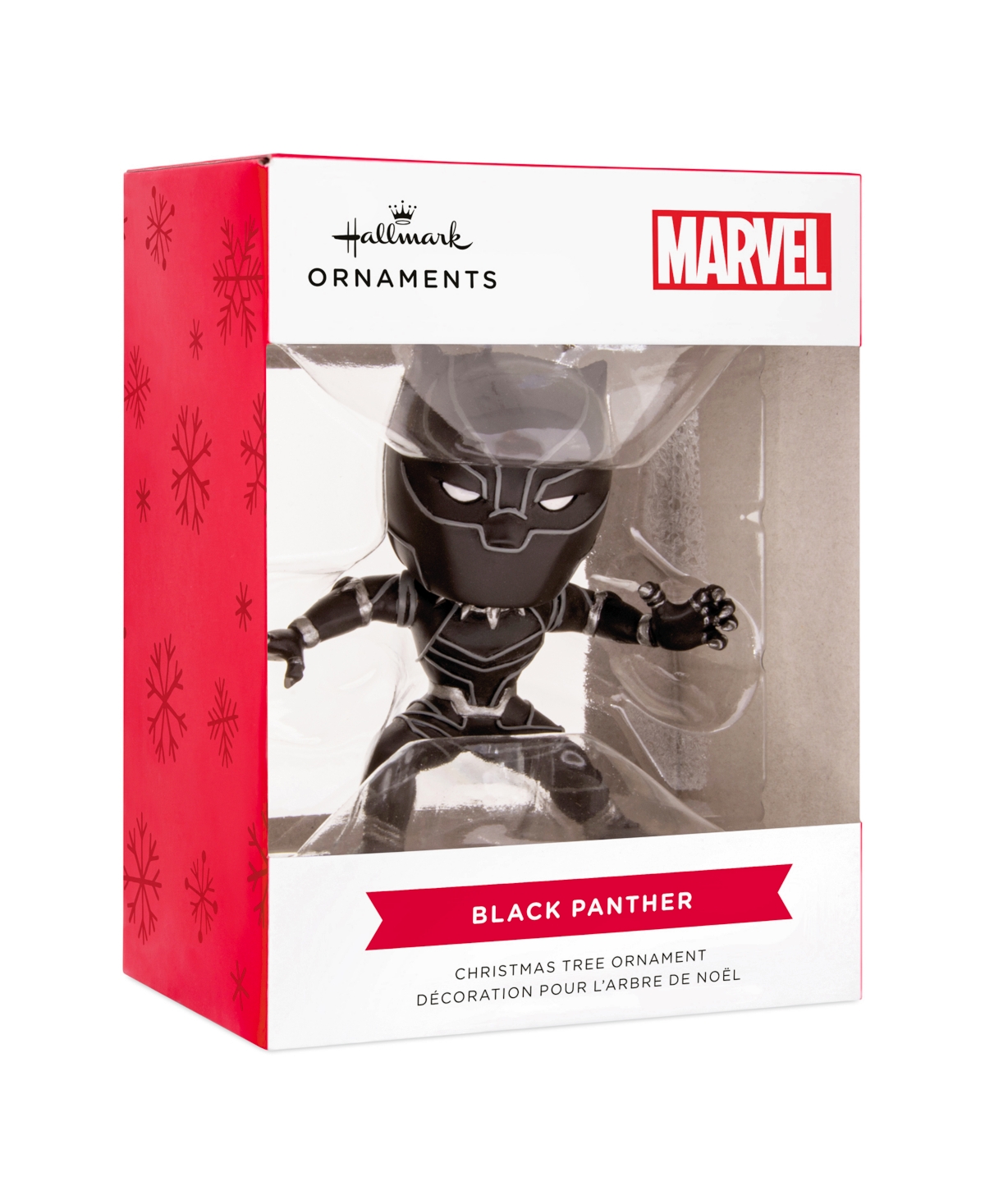 Hallmark Marvel Black Panther Stylized Christmas Tree Ornament In Black