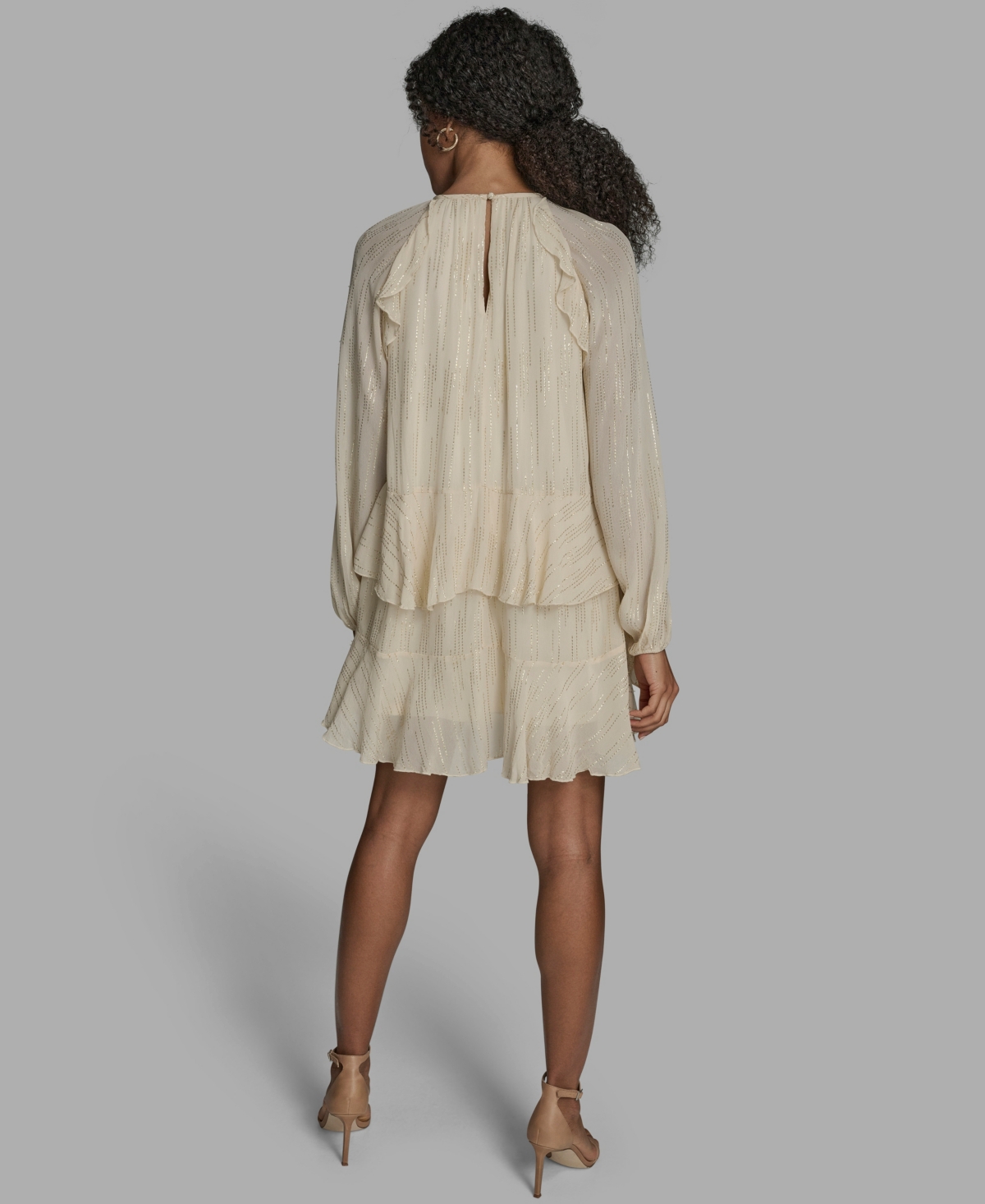 Bcbg Women's Long Sleeve Shift Dress In Neutral