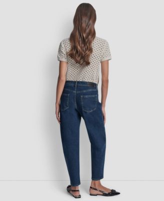 Petite Mid-Rise Barrel-Leg Jeans