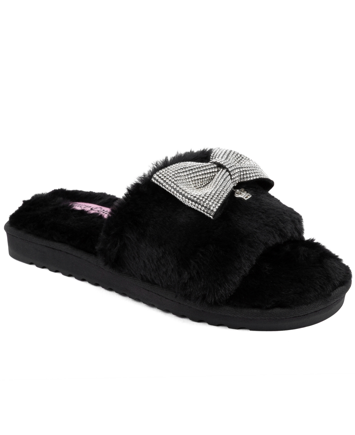 Juicy Couture Women's Hashanti Open Toe Slipper In Black