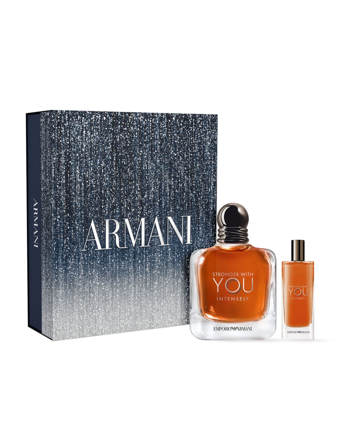 Праздничный подарочный набор из 2 предметов мужской парфюмерной воды Emporio Men's Stronger With You Intense