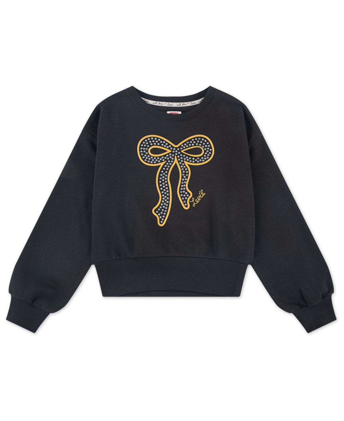 Levi's Girls Meet and Greet Ribbed Crewneck Long Sleeve T-Shirt