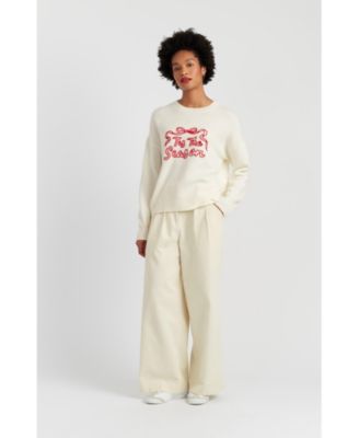 Women's Wool-Cashmere Tis The Season Sweater