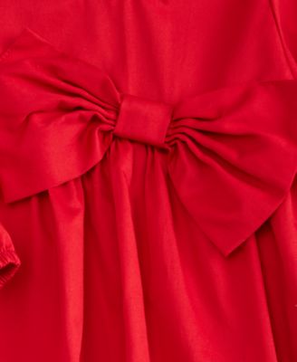 Baby Girls Cotton Long-Sleeve Big-Bow Top & Pants, Macy's Exclusive