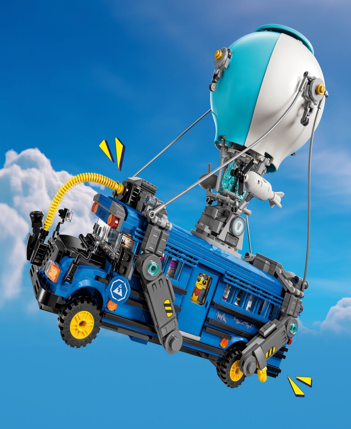 Lego Fortnite Battle Bus Video Game Toy In Blue
