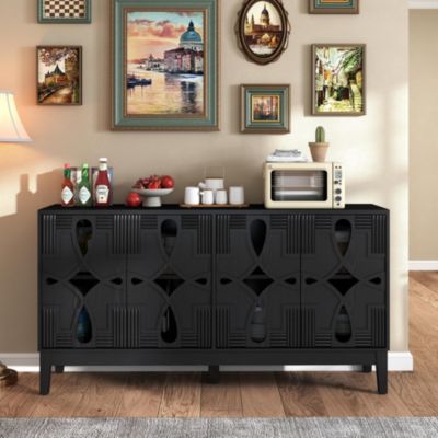 60.5"L Storage Cabinet with 4 Doors & Adjustable Shelves