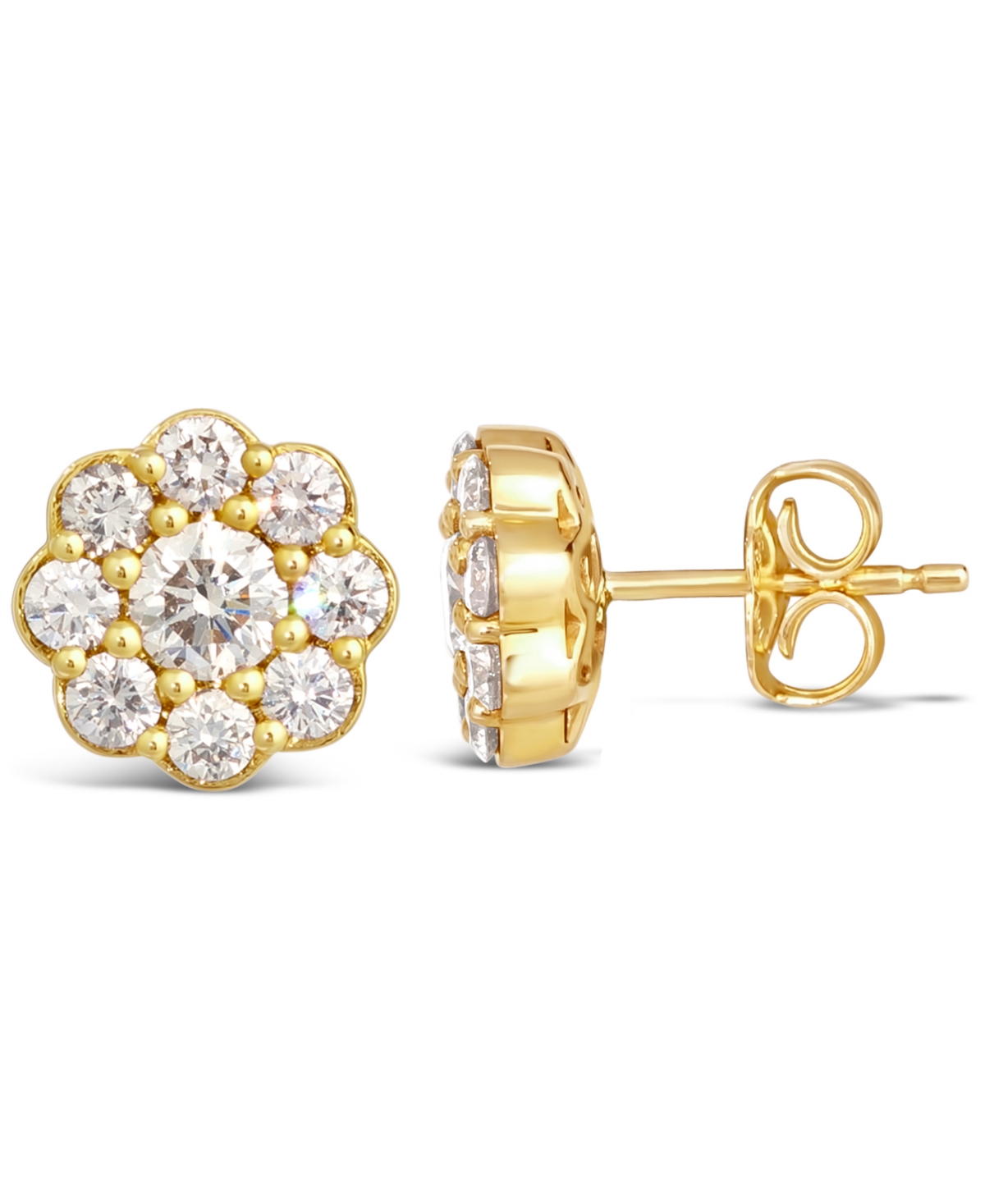 Le Vian Nude Diamond Flower Stud Earrings (1 Ct. T.w.) In 14k Yellow Gold In Gold