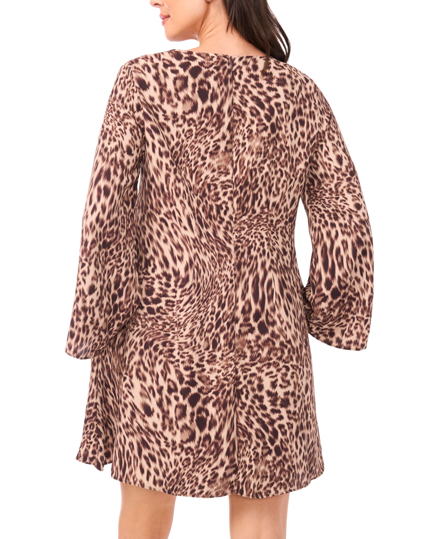 Женское платье Vince Camuto Animal-Print A-line Mini, цвет: Насыщенный серо-коричневый — фото 4