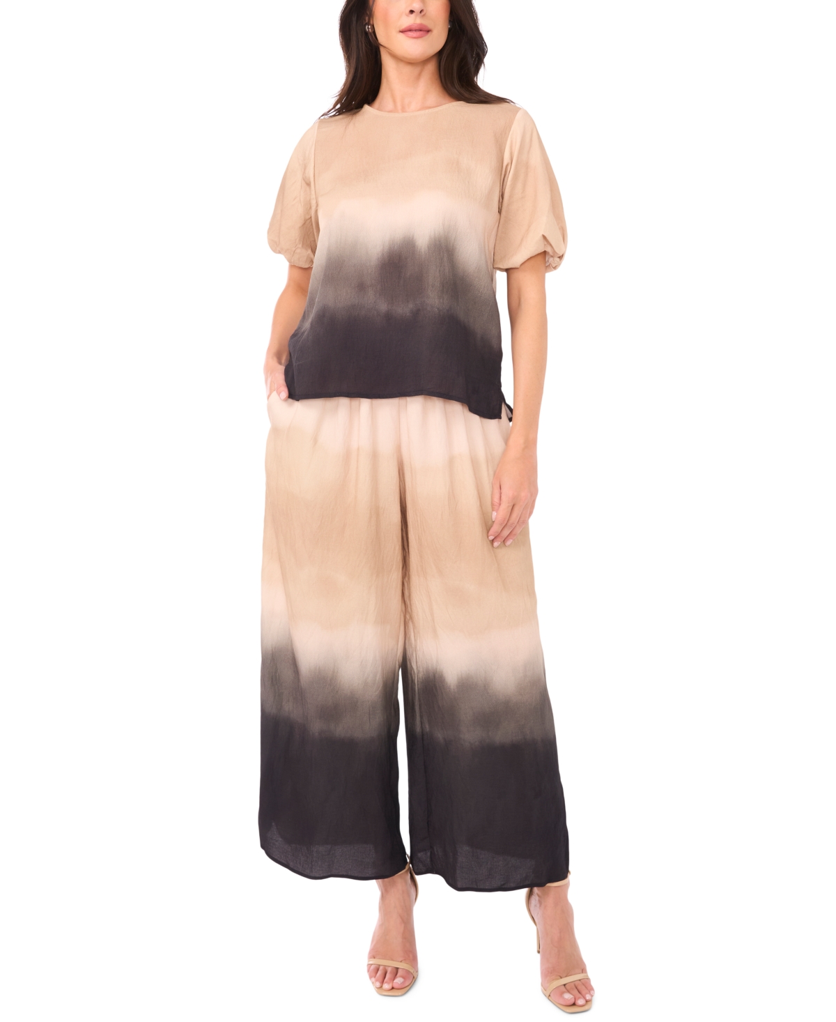 Vince Camuto Women's Puff Sleeves Top In Neutral