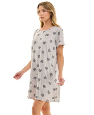 Women's Short Sleeve Printed Sleepshirt
