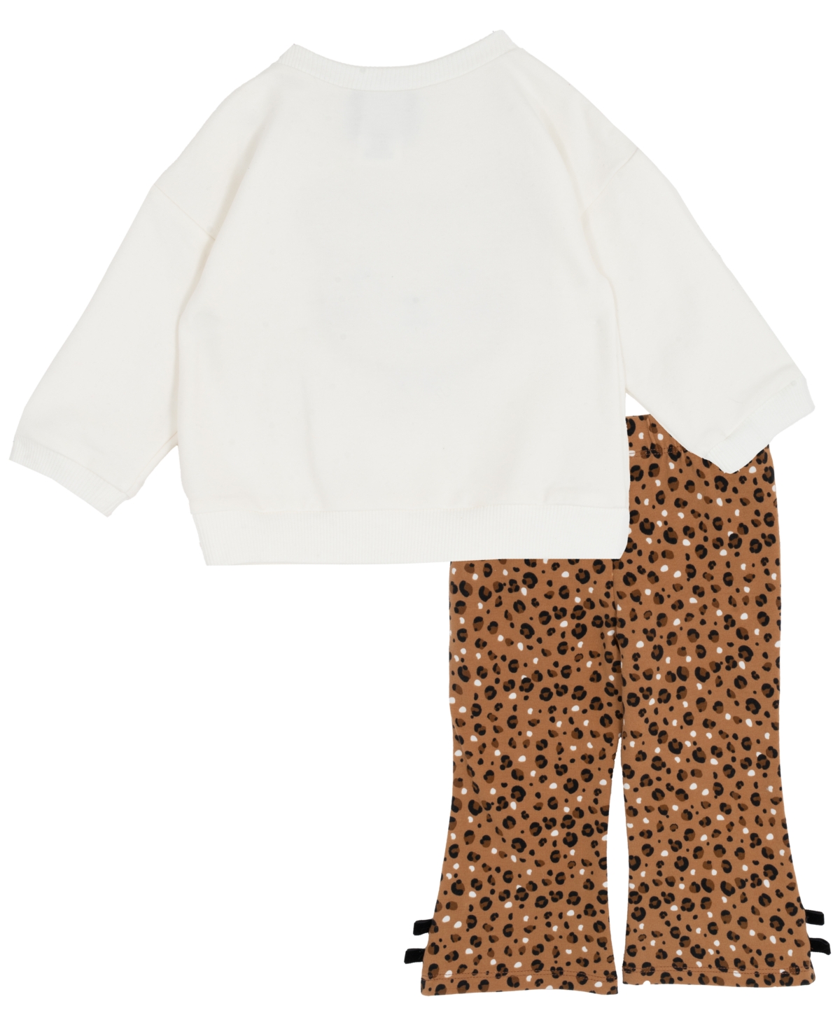 Rare Editions Baby Girl Cheetah Applique Sweatershirt With Flared Leggings, 2 Pc In Multi