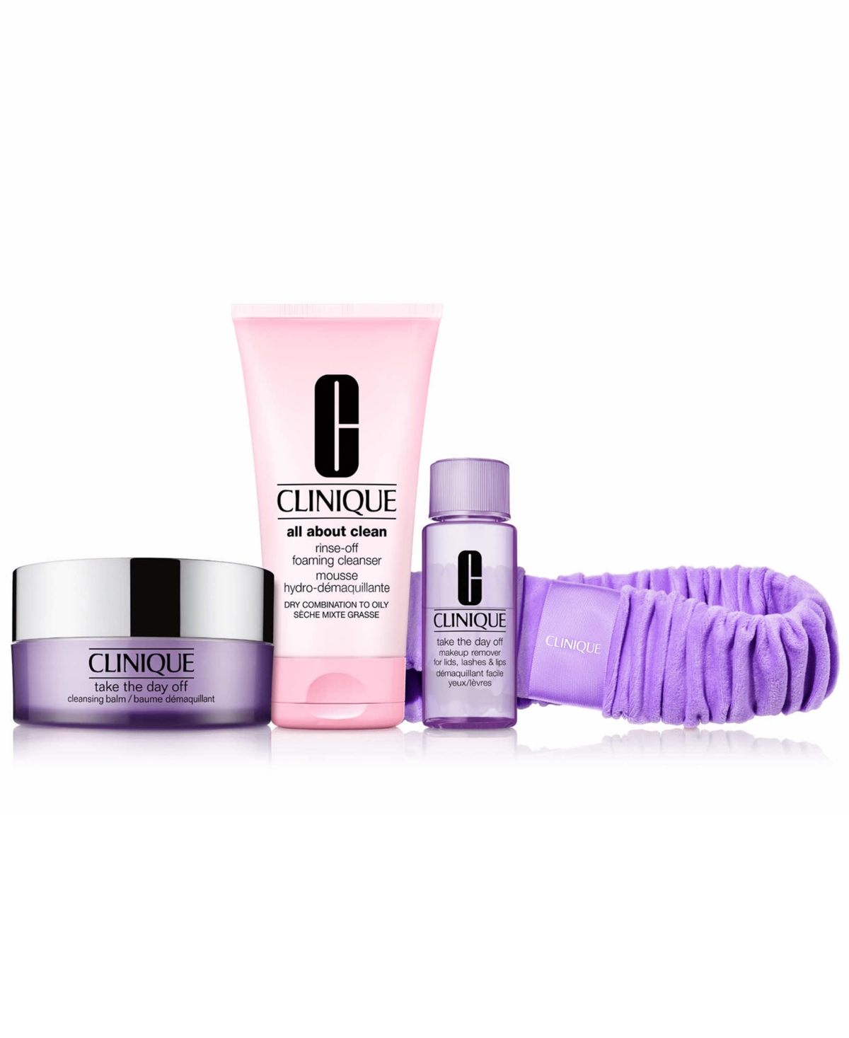 Clinique 4-piece Take It All Off Makeup Remover Gift Set In Transparent