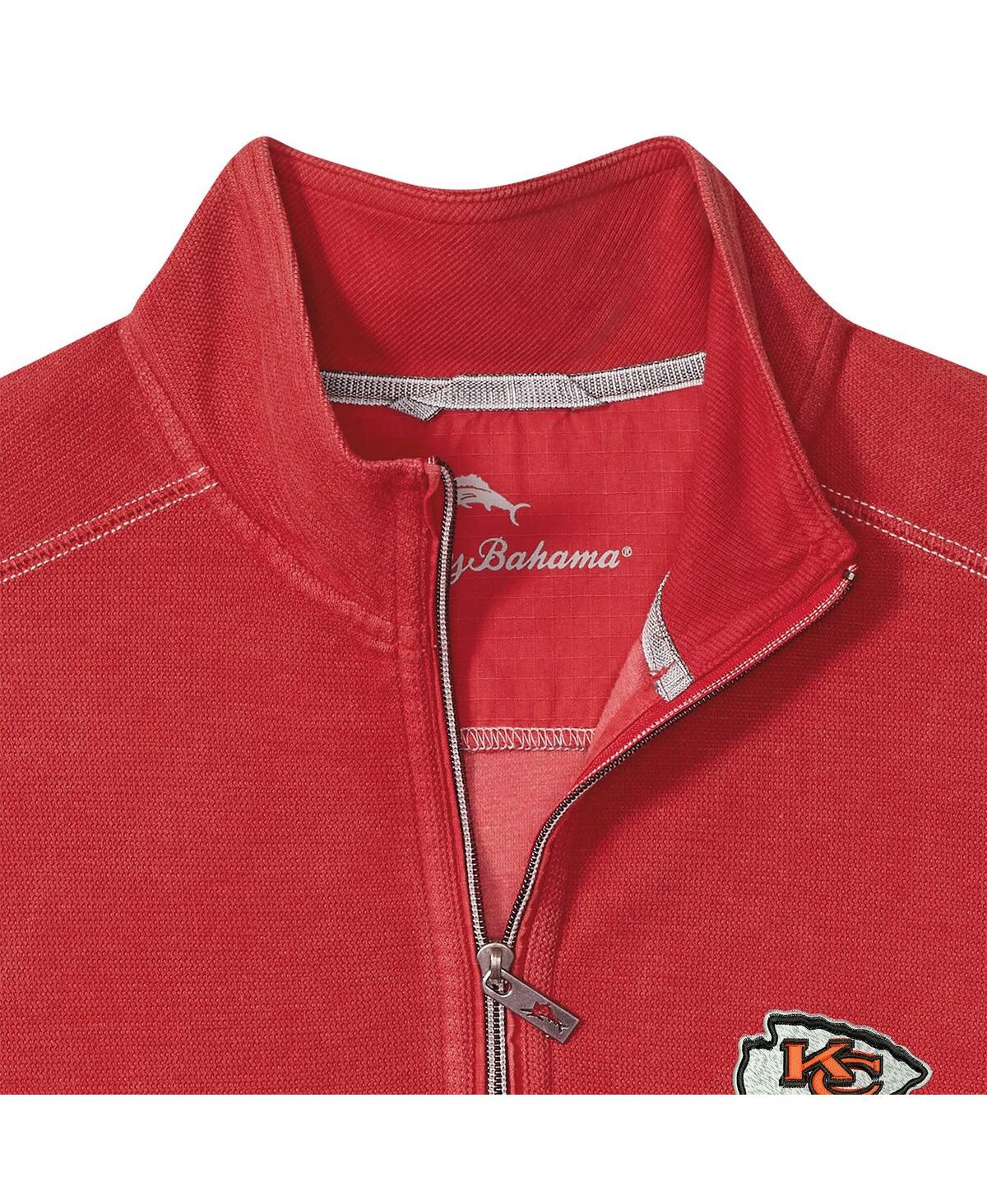 Tommy Bahama Men's Red Kansas City Chiefs Big Tall Montego Bay Half-Zip Pullover Sweatshirt