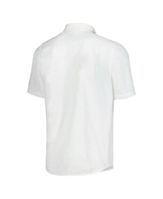 Men's White Colorado Buffaloes Coconut Point Palm Vista IslandZone Camp Button-Up Shirt