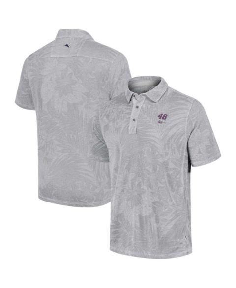 Мужское поло Tommy Bahama Gray Alex Bowman Santiago Paradise Polo