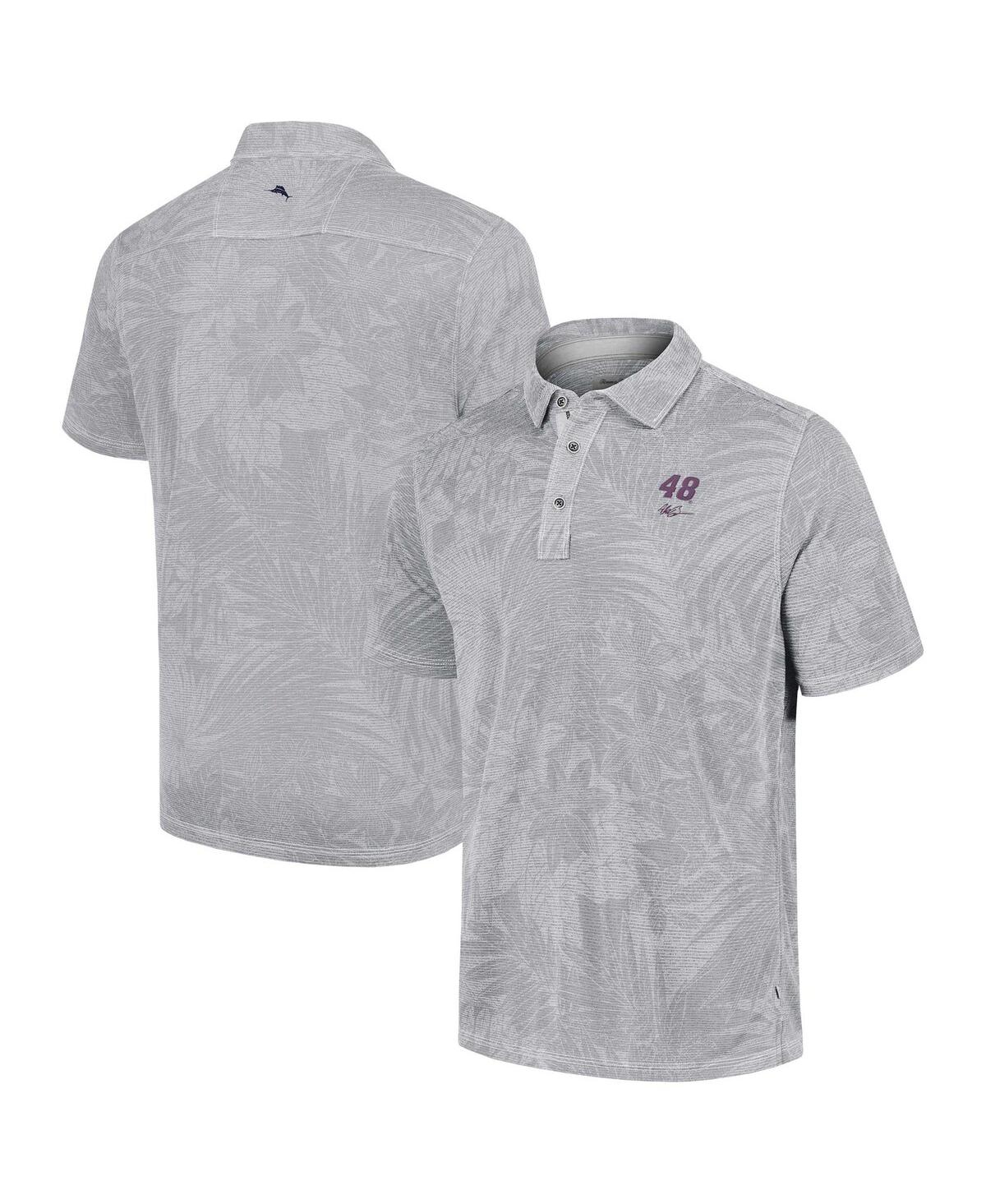 Tommy Bahama Men's Gray Alex Bowman Santiago Paradise Polo Shirt In Gray