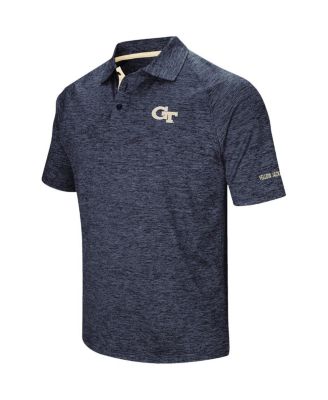 Colosseum - Men's Navy Georgia Tech Yellow Jackets Down Swing Polo Shirt