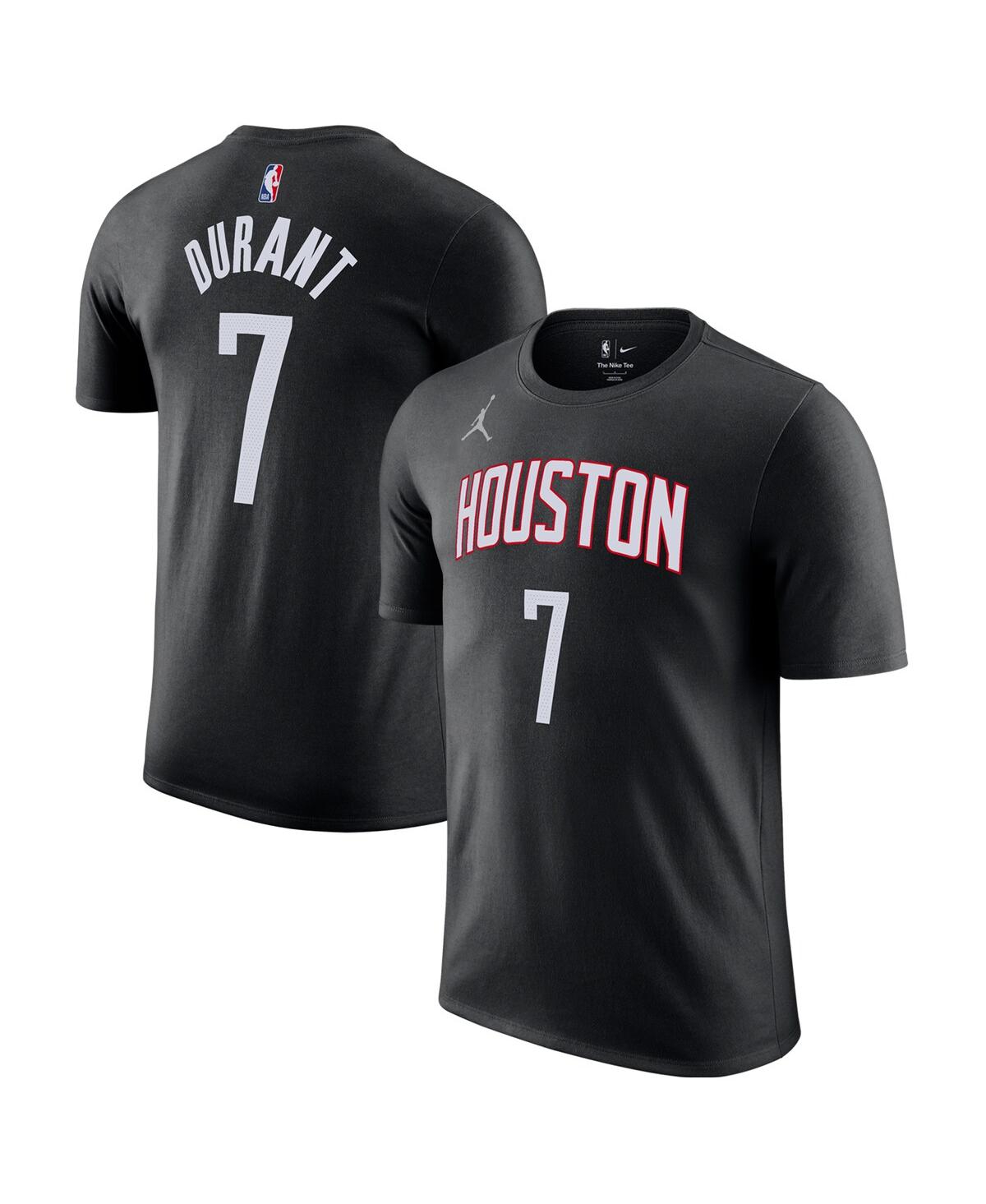 Jordan Men's Kevin Durant Black Houston Rockets Statement Edition Name Number T-Shirt