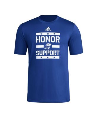 Men's Royal Kansas Jayhawks Honor Support Pre-Game T-Shirt