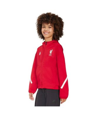 adidas - Big Boys and Girls Red Liverpool 2025/26 Anthem Full-Zip Hoodie