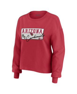 Women's 2-Piece Cardinal Arizona Cardinals Heavy Rugby Jersey Long Sleeve T-Shirt and Shorts Lounge Set