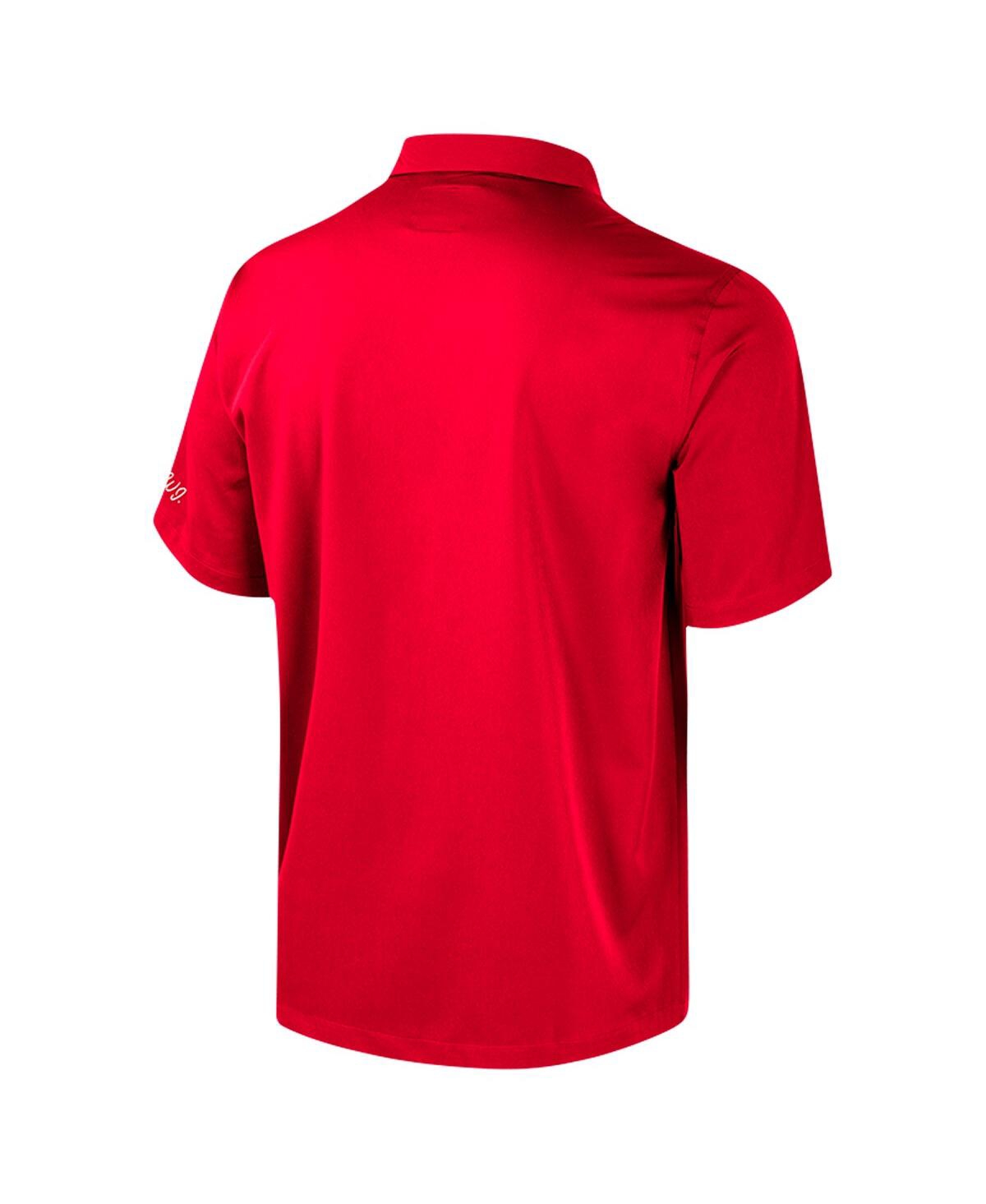 Colosseum Men's Red Wisconsin Badgers Strike Bowling Button-up Shirt In Red