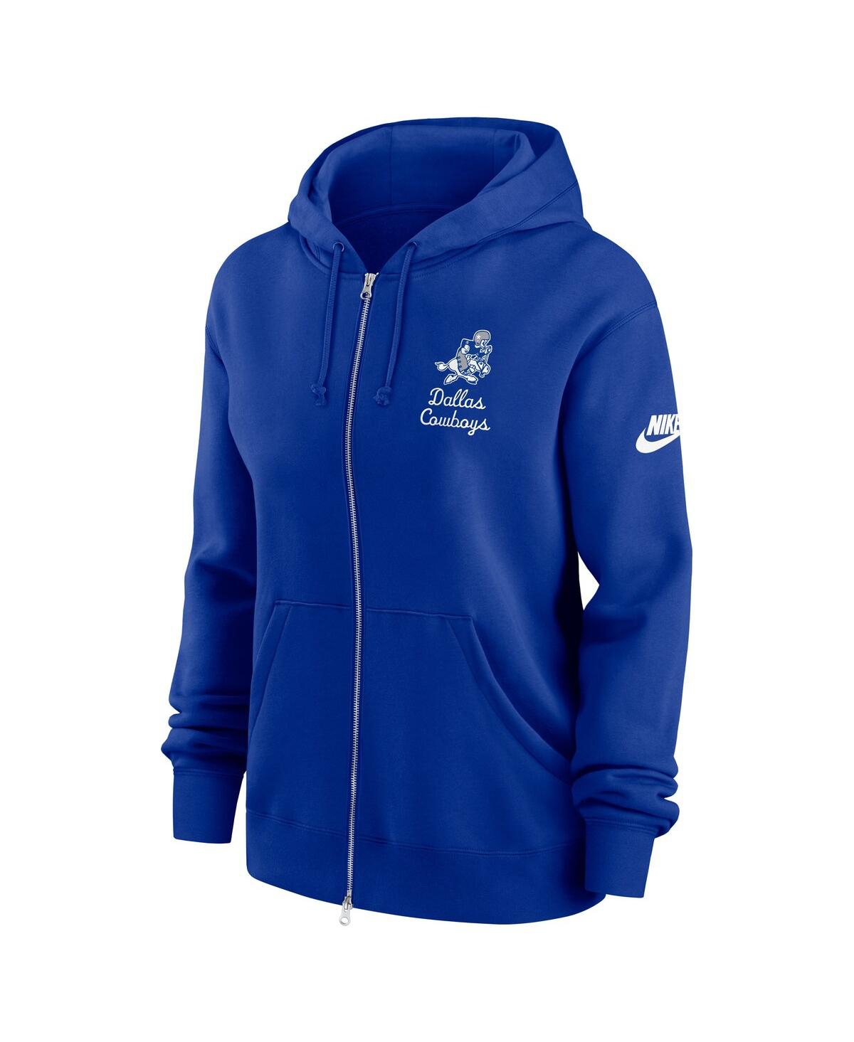 Nike Royal Seattle Seahawks Phoenix Rewind Full-zip Hoodie In Blue