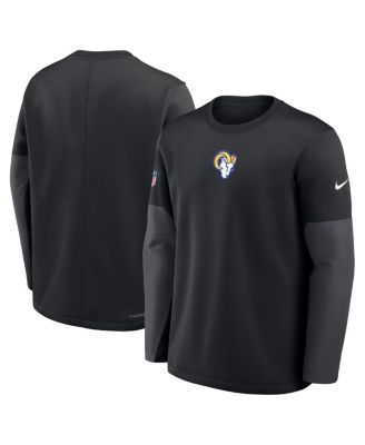 Men's Black Los Angeles Rams Sideline Scripted to Win Performance Long Sleeve T-Shirt