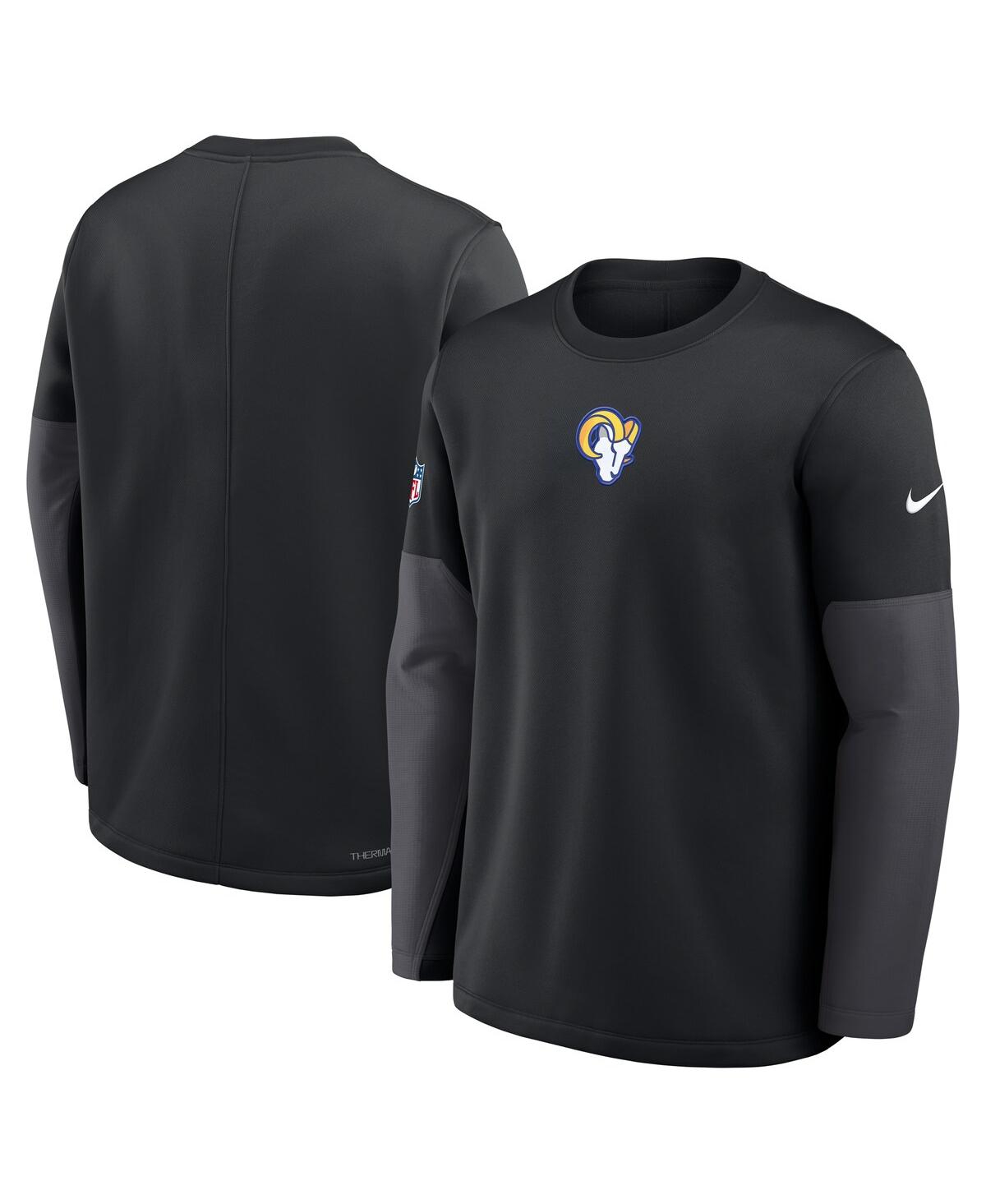 Nike Los Angeles Rams Scripted To Win Sideline Coach  Men's Therma-fit Nfl Long-sleeve T-shirt In Black