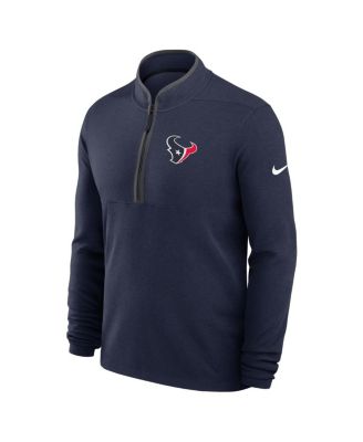 Men's Navy Houston Texans Lightweight Victory Performance Half-Zip Pullover Sweatshirt