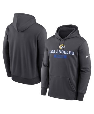 Nike - Men's Anthracite Los Angeles Rams Toss Sweep Performance Pullover Hoodie