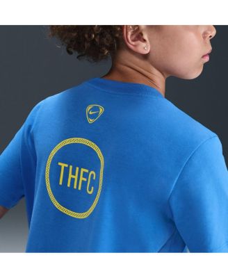 Big Boys and Girls Blue Tottenham Hotspur Total 90 Remix T-Shirt