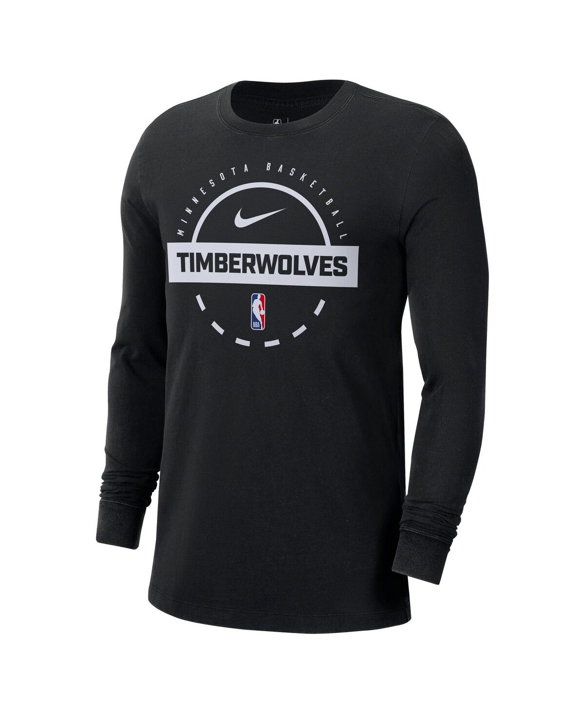 Nike Men's Black Minnesota Timberwolves Authentic Long Sleeve Practice T-Shirt