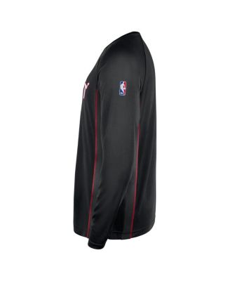 Men's Black Miami Heat 2025/26 Authentic Pre-Game Legend Dri-FIT Long Sleeve Shooting Shirt