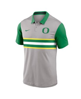Men's Gray/Green Oregon Ducks Vapor Performance Polo Shirt