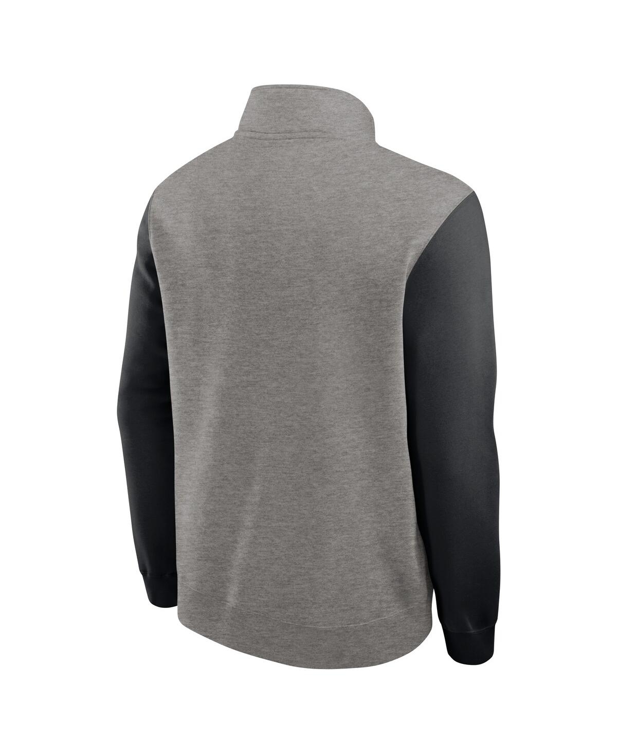 Nike Men's Heather Gray/Black Duke Blue Devils Club Fleece Half-Zip Pullover Sweatshirt