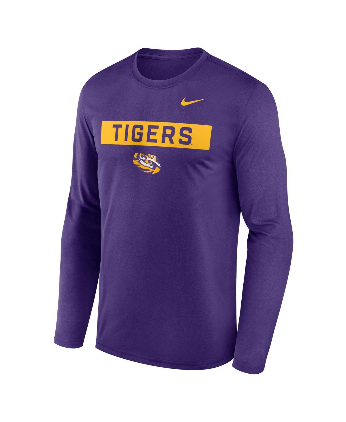 Nike Men's Purple Lsu Tigers Primetime Campus 2-Hit Legend Long Sleeve T-Shirt