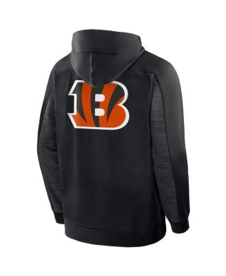 Men's Black Cincinnati Bengals Checkdown Pass Full-Zip Hoodie