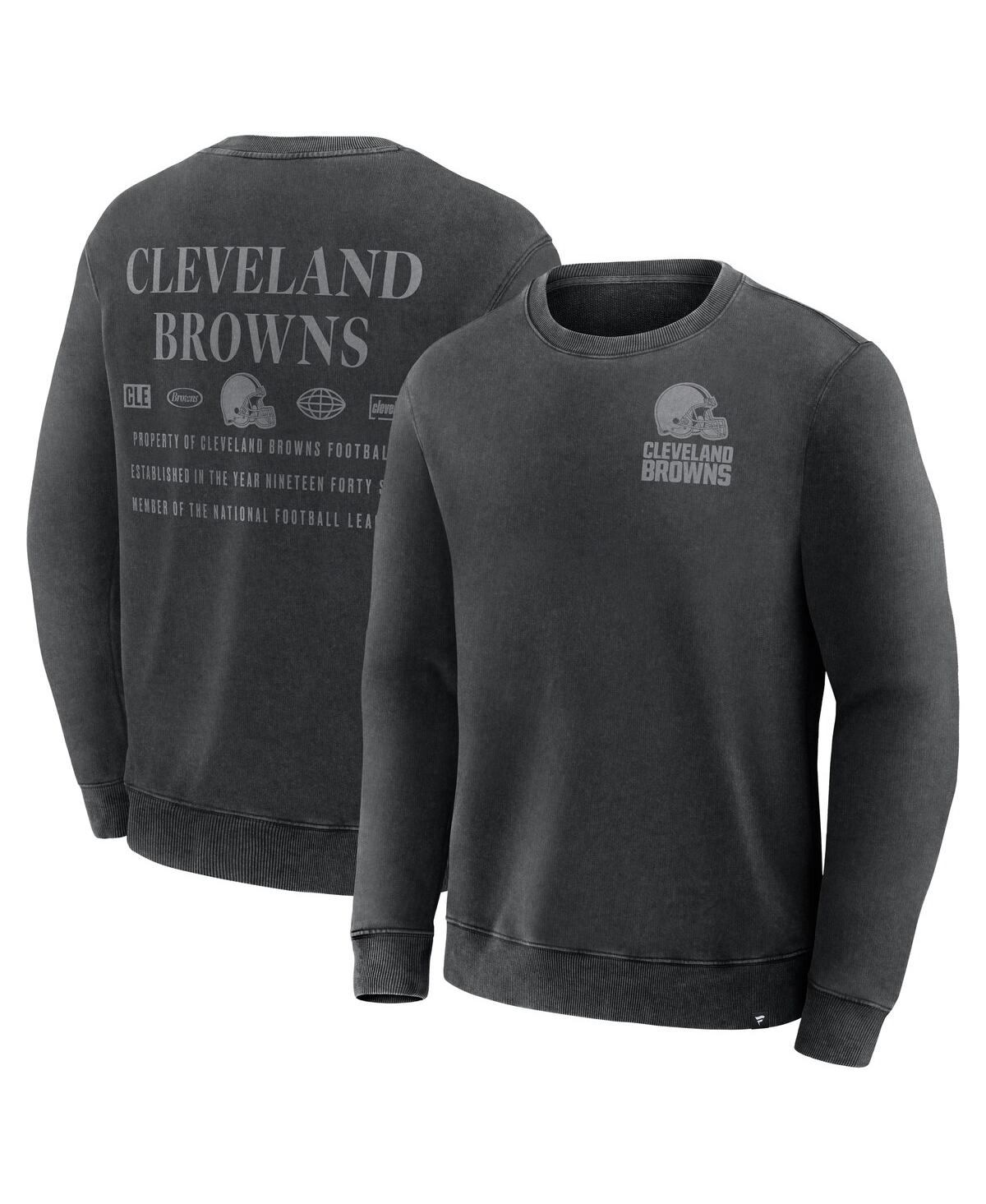 Fanatics Men's Black Cleveland Browns Deep Route Pullover Sweatshirt