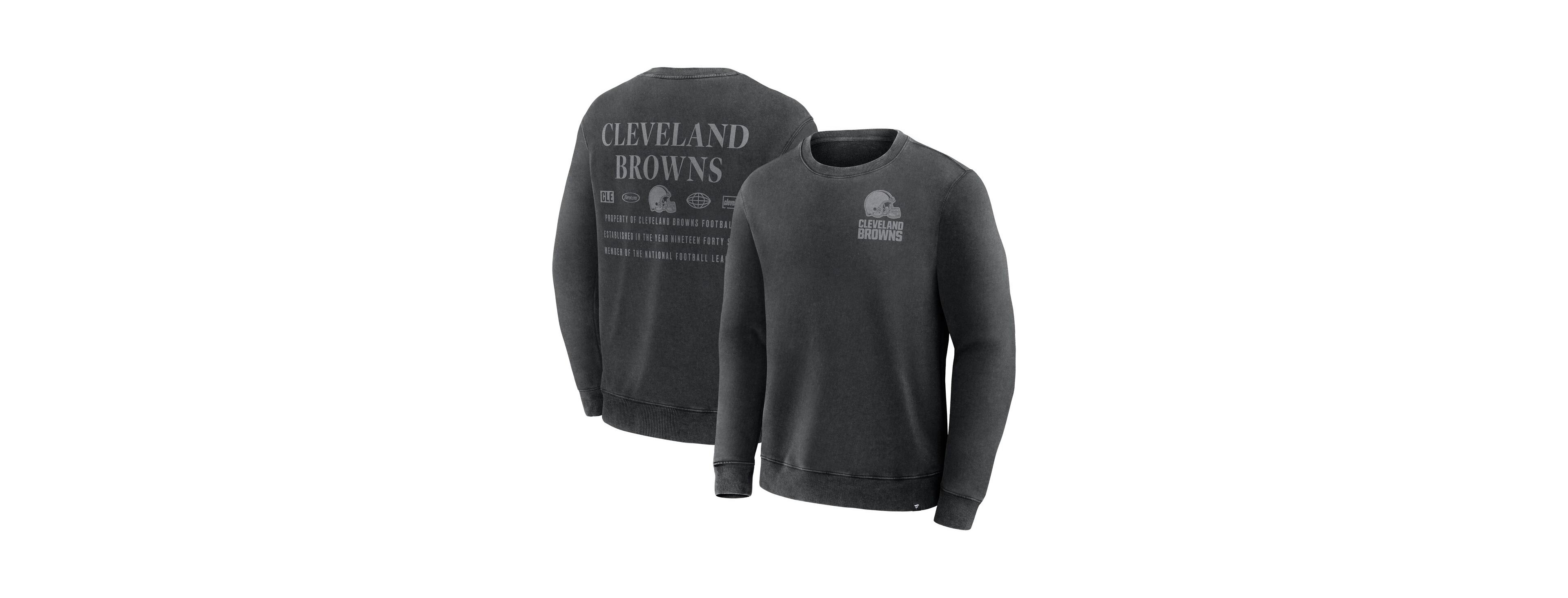 Fanatics Men's Black Cleveland Browns Deep Route Pullover Sweatshirt