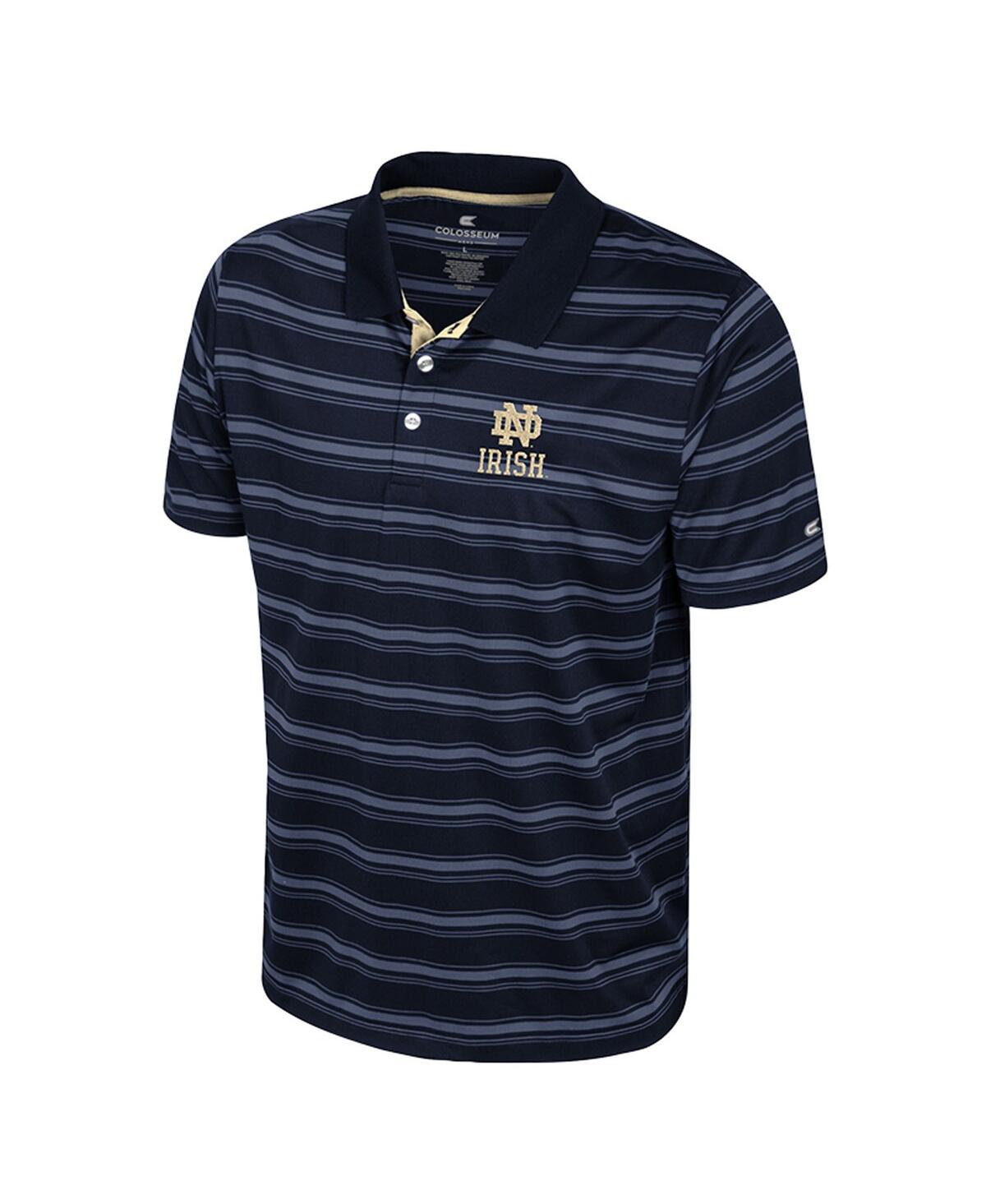 Colosseum Men's Navy Notre Dame Fighting Irish Milk Steak Polo Shirt