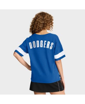 Women's Royal Los Angeles Dodgers Curl Route T-Shirt