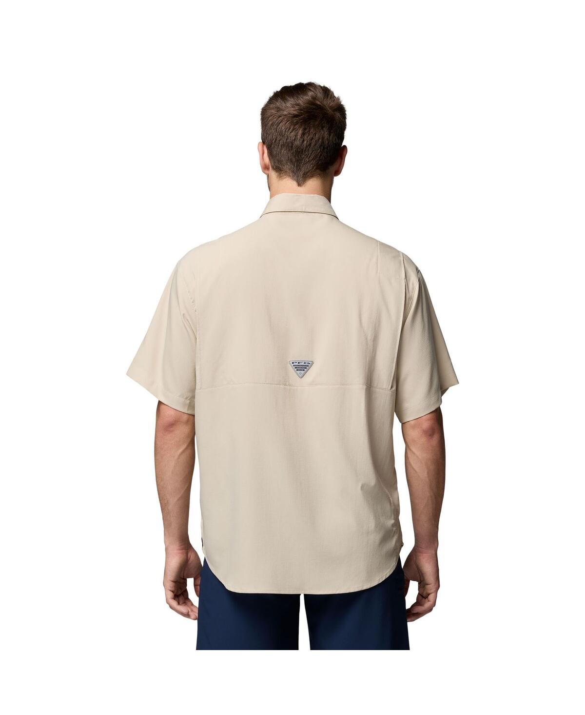 Columbia Men's Tan Texas Longhorns Tamiami Omni-shade Button-down Shirt In Brown