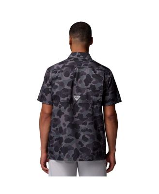 Men's Black Ohio State Buckeyes Super Slack Tide Omni-Wick Button-Up Shirt