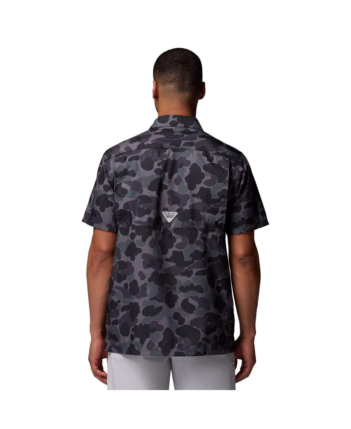 Columbia Men's Black Ohio State Buckeyes Super Slack Tide Omni-wick Button-up Shirt In Black