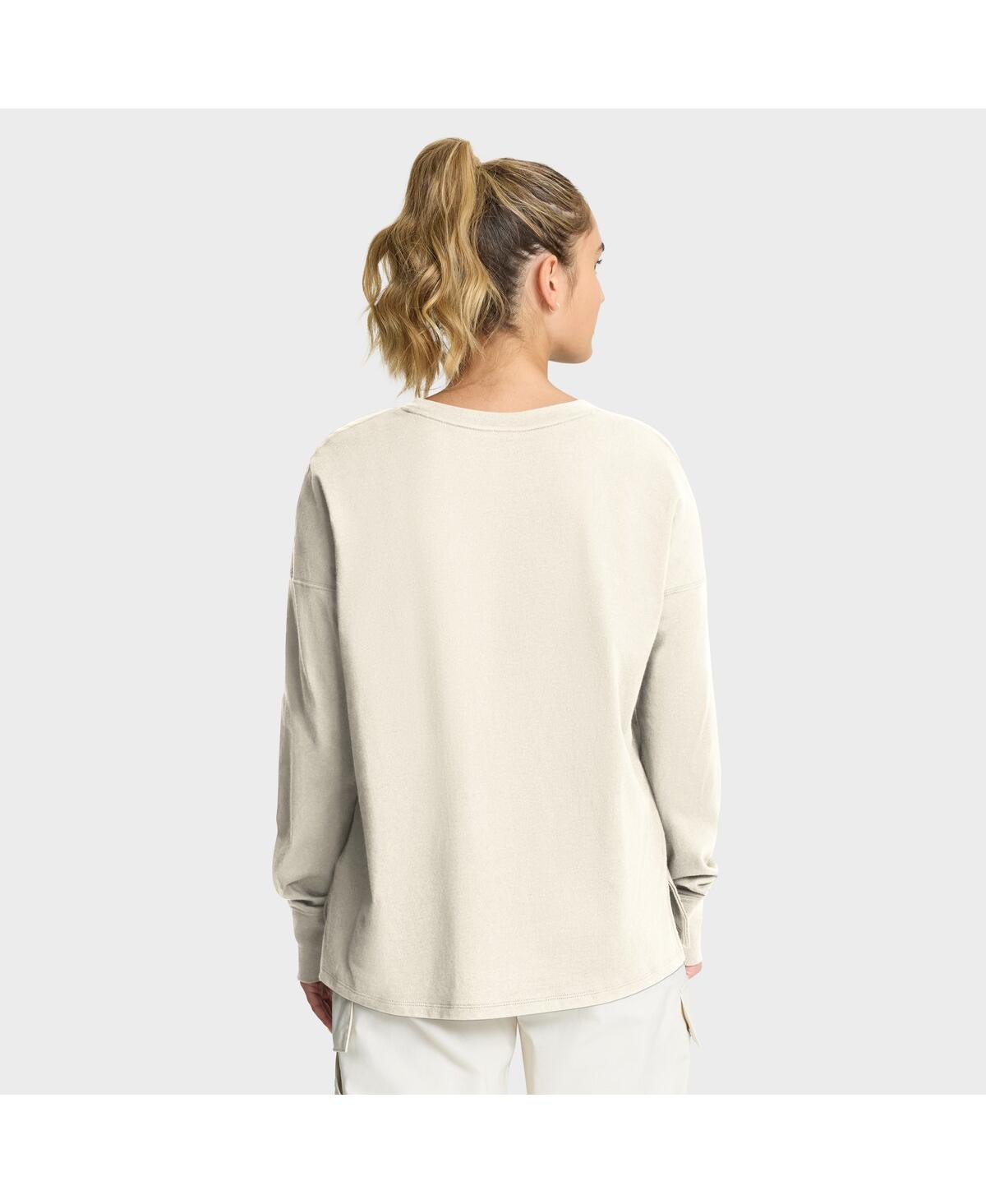 Fanatics Women's Cream Green Bay Packers Dove Legacy Long Sleeve T-shirt In White