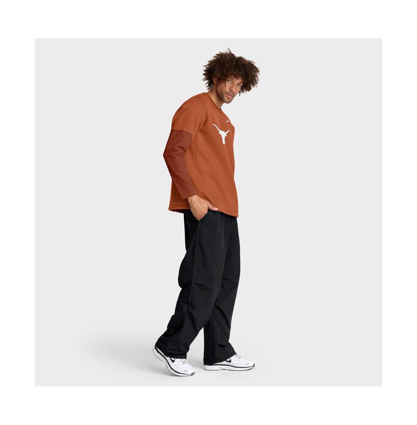 Мужская футболка Nike Texas Orange Texas Longhorns 2025 Sideline Coach Performance Long Sleeve — фото 3