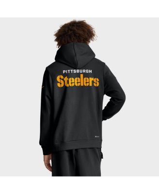 Men's Black Pittsburgh Steelers Sideline Standard Issue Initial Home Dri-FIT Hoodie