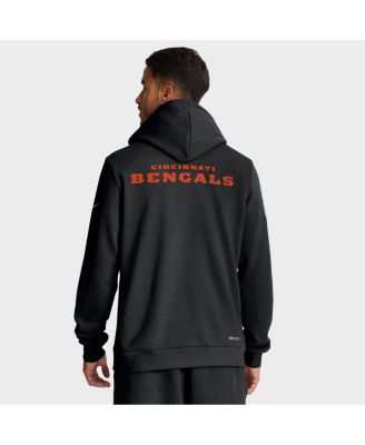 Men's Black Cincinnati Bengals Sideline Standard Issue Initial Home Dri-FIT Hoodie
